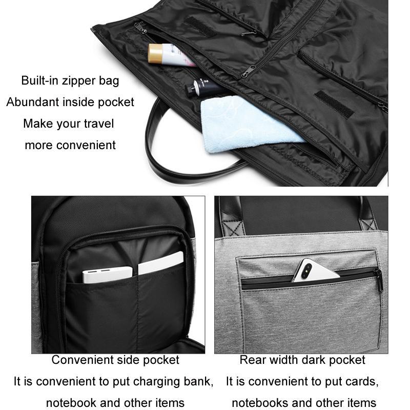 20 Inch Waterproof Foldable Travel Handbag - Black