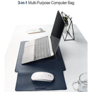 3-in-1 Multifunctional Laptop Bag - Fits 13.3 Inch - Pu Material - Sapphire Blue