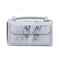 Sequin Snake Print Wrist Bag - Multifunctional Chain Wallet - Silver