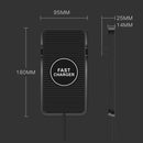 2-in-1 Non-slip Wireless Charger for C7 Car Navigation - Black