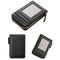 Multi Slot Short Card Holder With Zipper Coin Purse Pu Leather - Black