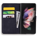 For Samsung Galaxy Z Fold4 5G Dual Fold Mandala Leather Case - Embossed Design - Brown