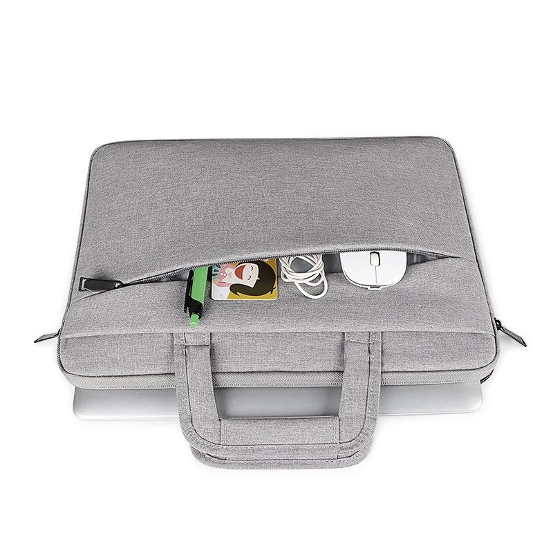 13.3 Inch Multi-Compartment Waterproof Laptop Briefcase With Storage Sleeve - Rose Pink
