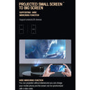 Portable Mini Home Theater Projector - 80 Lumens 1920X1080P Remote Control & Adaptor - White