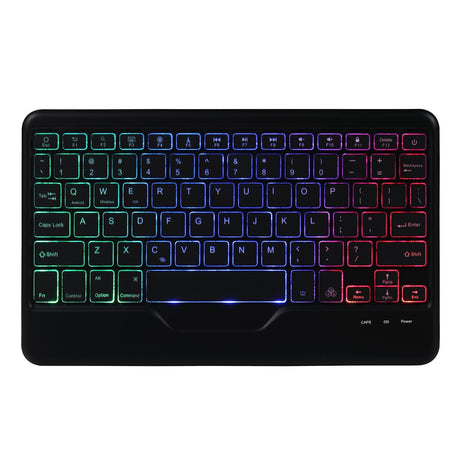 10.2 / 10.5 Inch Bluetooth Keyboard Tablet Case With Triangle Holder & Pen Slot - Black Diamond Pattern