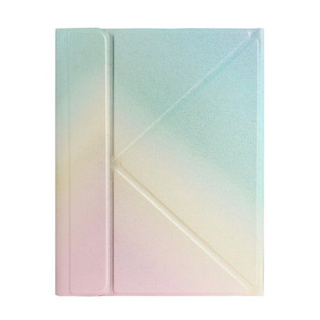 10.2 / 10.5 Inch Bluetooth Keyboard Tablet Case With Triangle Holder & Pen Slot - Black Diamond Pattern