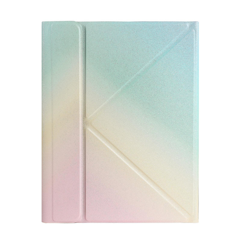 10.2 / 10.5 Inch Bluetooth Keyboard Tablet Case With Triangle Holder & Pen Slot - Black Diamond Pattern