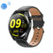 1.36 Inch Round Screen Bluetooth Smart Watch With Leather Strap - Black