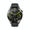 1.36 Inch Round Screen Bluetooth Smart Watch With Leather Strap - Black