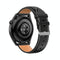 1.36 Inch Round Screen Bluetooth Smart Watch With Leather Strap - Black