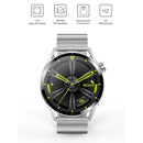 1.36 Inch Round Screen Bluetooth Smart Watch With Leather Strap - Black