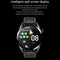 1.36 Inch Round Screen Bluetooth Smart Watch With Leather Strap - Black