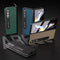 For Samsung Galaxy Z Fold4 5G Leather Phone Case With Holder - Litchi Texture - Black