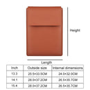 14.1 Inch Laptop Sleeve Leather Carrying Bag - Black