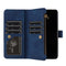 For Samsung Galaxy Z Fold4 5G Leather Zip Wallet With Rhombus Texture - Black