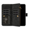 For Samsung Galaxy Z Fold4 5G Leather Zip Wallet With Rhombus Texture - Black