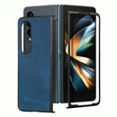 For Samsung Galaxy Z Fold4 5G Pu Back Cover - Solid Colour - Brown