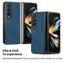 For Samsung Galaxy Z Fold4 5G Pu Back Cover - Solid Colour - Brown