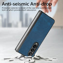 For Samsung Galaxy Z Fold4 5G Pu Back Cover - Solid Colour - Brown