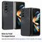 For Samsung Galaxy Z Fold4 5G Pu Back Cover - Solid Colour - Brown