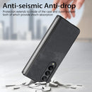 For Samsung Galaxy Z Fold4 5G Pu Back Cover - Solid Colour - Brown