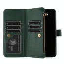 For Samsung Galaxy Z Fold4 5G Litchi Texture Zip Wallet - Black