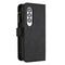 For Samsung Galaxy Z Fold4 5G Litchi Texture Zip Wallet - Black