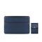 Leather Laptop Liner Bag - 14.1-15.4 Inches With Stand Function - Sapphire Blue
