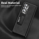 For Samsung Galaxy Z Fold4 5G Napa Texture All-In-One Phone Case - White