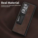 For Samsung Galaxy Z Fold4 5G Napa Texture All-In-One Phone Case - White