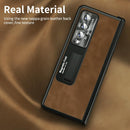 For Samsung Galaxy Z Fold4 5G Napa Texture All-In-One Phone Case - White