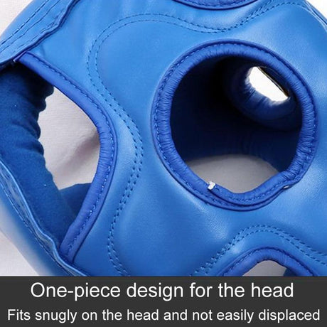 Competition Sparring Boxing Helmet For Head Protection - Red With Mask - L