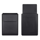 15.4 Inch Laptop Leather Sleeve Carrying Bag - Black