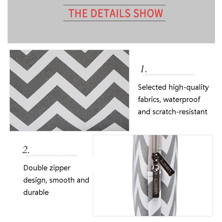 12 Wavy Pattern Notebook Liner Bag - Wavy Design - Gray