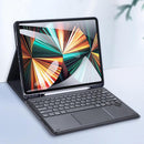 12.9 Ipad Pro Leather Case With Bluetooth Keyboard & Touchpad - Black