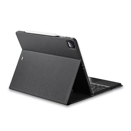12.9 Ipad Pro Leather Case With Bluetooth Keyboard & Touchpad - Black
