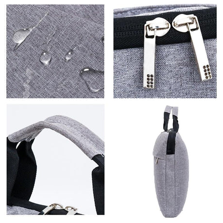 15 Inch Waterproof Portable Notebook Bag - Multifunctional Single Shoulder Computer Bag - Black