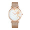 Stylish Men Quartz Watch with Gold Alloy Case and Stainless Steel Band - Round Dial - Wa0733A