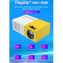 Portable Mini Led Home Theater Projector - 15 Ansi Lumens 1920X1080P - Yellow White