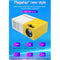 Portable Mini Led Home Theater Projector - 15 Ansi Lumens 1920X1080P - Yellow White