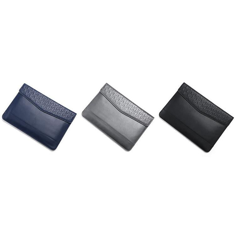 13 Inch Ultra-thin Magnetic Holster for Horizontal Embossed Notebook with Liner Bag - Dark Blue