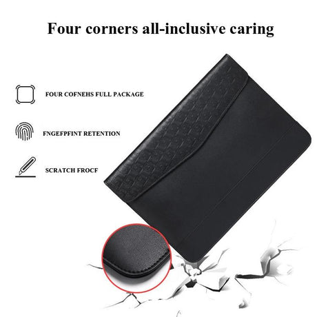 13 Inch Ultra-thin Magnetic Holster for Horizontal Embossed Notebook with Liner Bag - Dark Blue