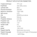 Portable Mini Projector - 80 Lumens 1080P Support 320X240 Pixels