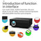 Portable Hd Projector - 1500 Lumens 1280X720 Resolution - Black