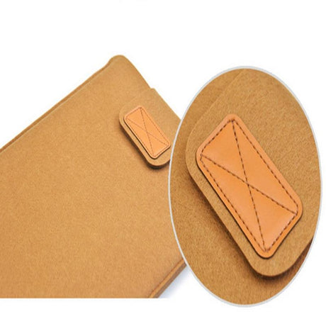 15 Inch Vertical Felt Laptop / Tablet Sleeve Bag - Khaki