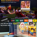 3000 Lumens Mini Projector With 100 Inch Screen - Grey Yellow
