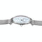 Stylish Men Quartz Watch with Stainless Steel Band - Round Dial Silver Alloy Case - Wa0736A
