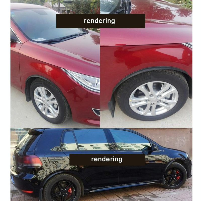 2 Pcs 45Cm Car Stickers Rubber Large Round Arc Strips Universal Fender Flares Wheel Eyebrow Decal Sticker Eyebrow Car-Covers Black Striped Round Arc Strips - 75 X 2Cm