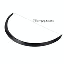 2 Pcs 45Cm Car Stickers Rubber Large Round Arc Strips Universal Fender Flares Wheel Eyebrow Decal Sticker Eyebrow Car-Covers Black Striped Round Arc Strips - 75 X 2Cm