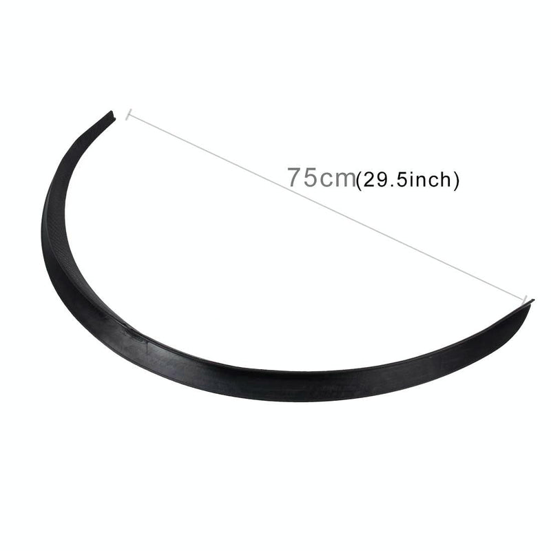 2 Pcs 45Cm Car Stickers Rubber Large Round Arc Strips Universal Fender Flares Wheel Eyebrow Decal Sticker Eyebrow Car-Covers Black Striped Round Arc Strips - 75 X 2Cm